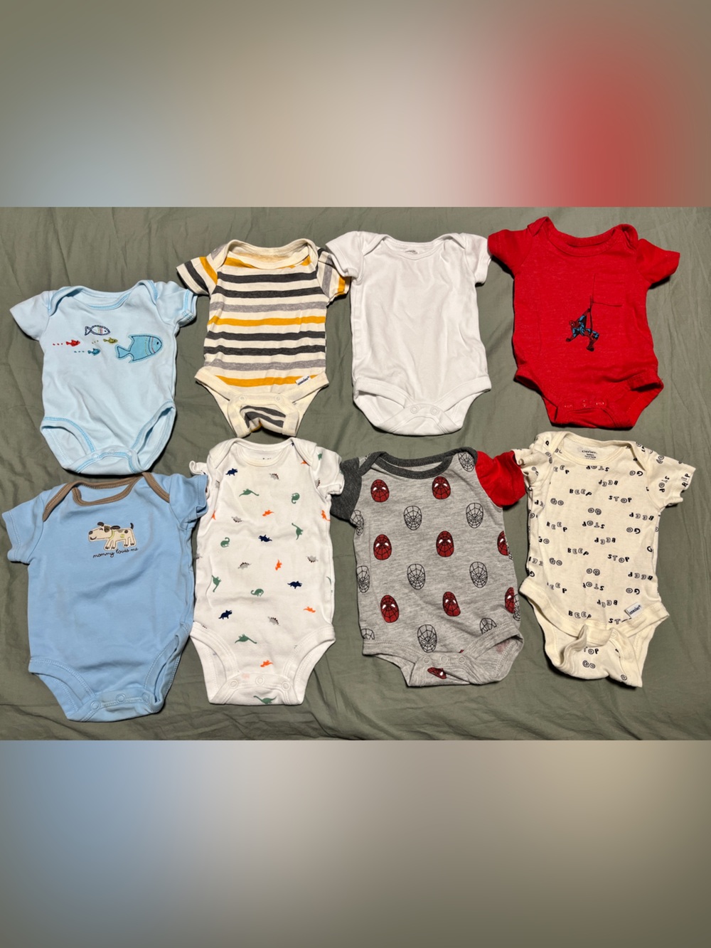 Assorted Newborn baby Onesies, pants, long sleeves